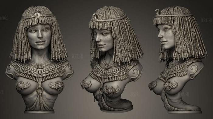 Cleopatra detailed stl model for CNC
